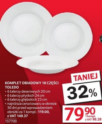 Komplet obiadowy 18 części Toledo promocja w Selgros