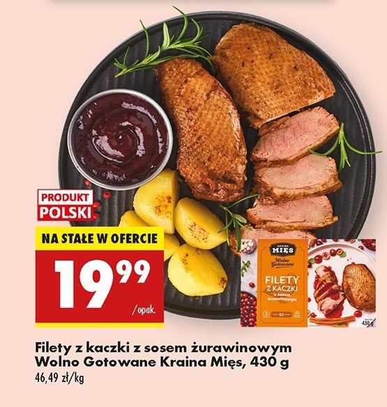 Filety z kaczki z sosem żurawinowym Kraina mięs promocja w Biedronka