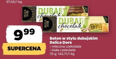 Baton w stylu dubajskim  biała czekolada promocja w Netto