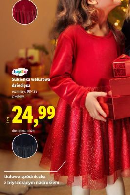 Sukienka welurowa dziecięca  promocja w Lidl