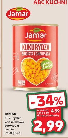 Kukurydza konserwowa Jamar promocja