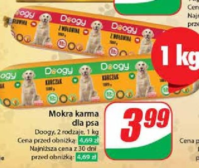 Karma dla psa z wołowiną Doogy promocja