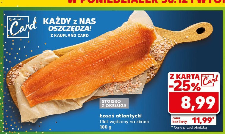 Łosoś atlantycki filet wędzony na zimno promocja