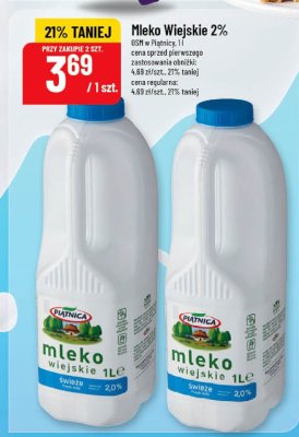 Mleko Wiejskie 2% OSM Piątnica promocja w POLOmarket
