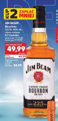 Bourbon różne rodzaje Jim Beam promocja w Kaufland