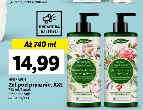 Żel pod prysznic orzeźwiający Herbapol promocja
