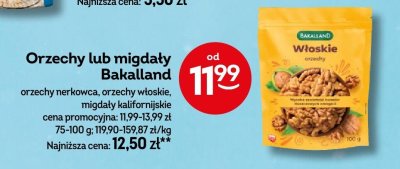 Orzechy lub migdały Bakalland promocja w Żabka