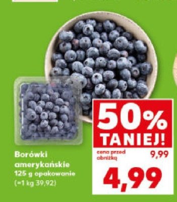 Borówki amerykańskie 125 g  promocja w Kaufland