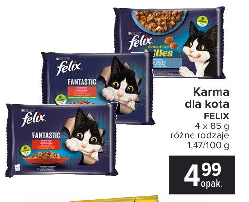 Karma dla kota w galarecie wołowina i kurczak Purina felix sensations promocja