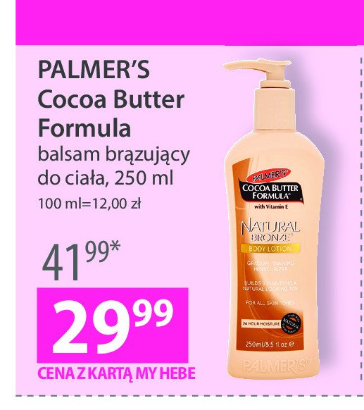 Balsam do ciała brązujący Palmer's cocoa butter formula promocja