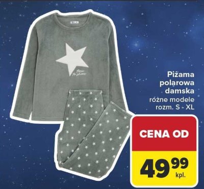 Piżama polarowa damska, różne modele promocja w Carrefour