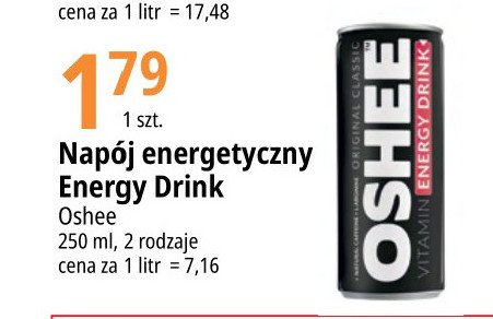 Napój classic Oshee energy drink promocja