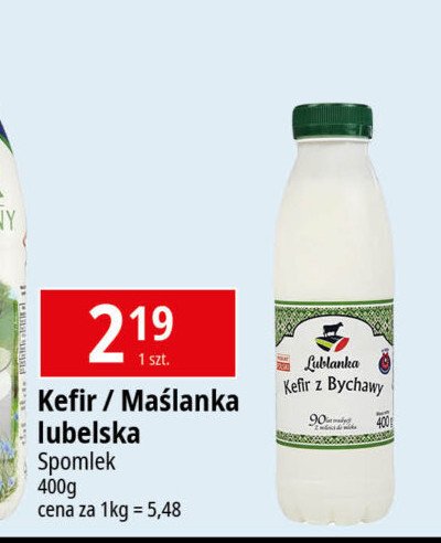 Maślanka naturalna z bychawy Lublanka promocja