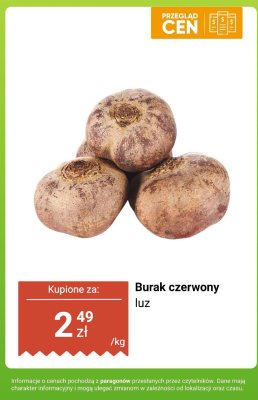 Burak czerwony luz Biedronka promocja w Biedronka