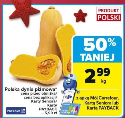 Polska dynia piżmowa promocja w Carrefour Market