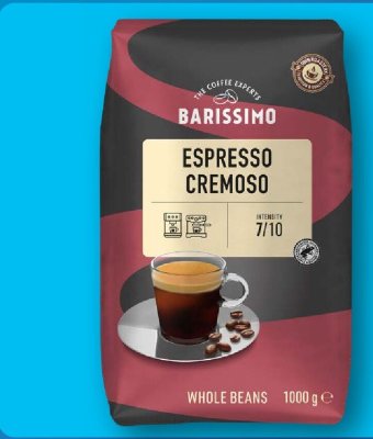 Kawa Barissimo Espresso Cremoso ziarnista promocja w Aldi