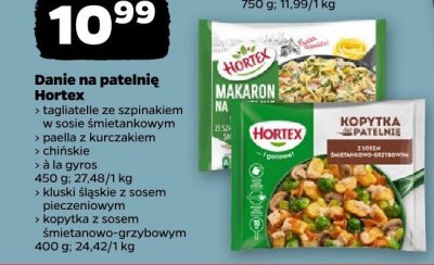 Danie na patelnię tagliatelle ze szpinakiem w sosie śmietankowym promocja w Netto