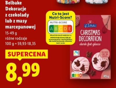 Dekoracje z czekolady Belbake promocja w Lidl