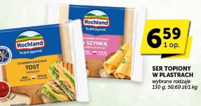 Ser topiony Hochland w plastrach promocja w Euro Sklep