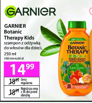 Szampon dla dzieci the lion king Garnier botanic therapy kids promocja