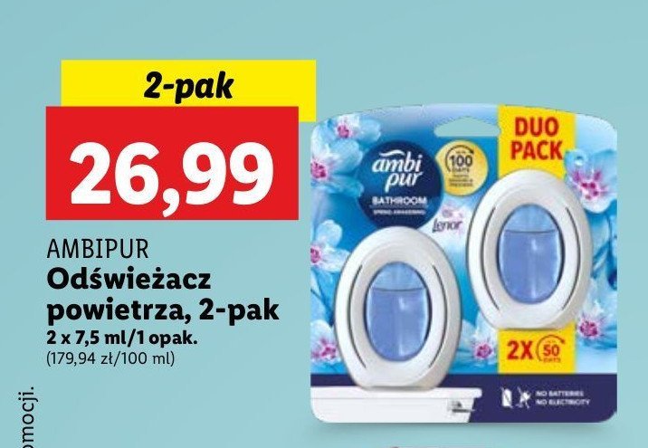 Odświeżacz powietrza lenor spring awakening Ambi pur bathroom promocja