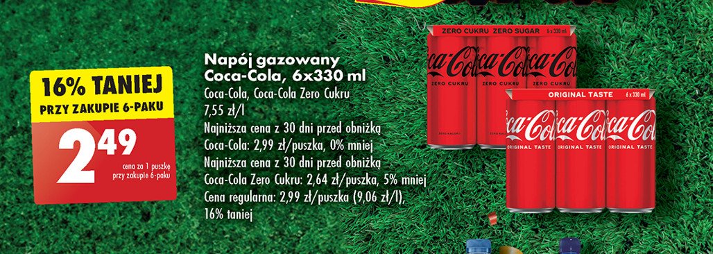 Napoj Coca-cola zero promocja