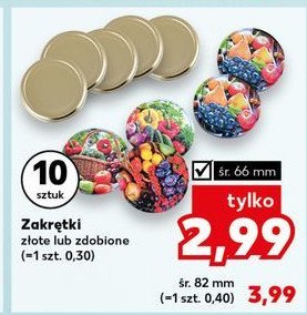 Zakrętki do słoików 82 mm złote promocja