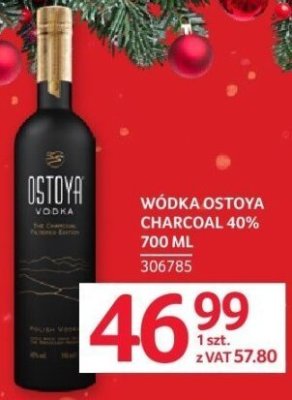 Wódka Ostoya Charcoal 40% 700 ml promocja w Selgros