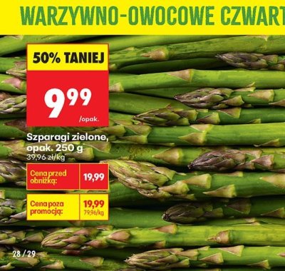 Szparagi zielone promocja w Biedronka