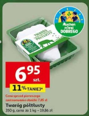 Twaróg półtłusty 350 g promocja w Auchan