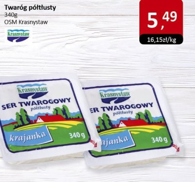 Twaróg półtłusty 340g promocja w Market Point