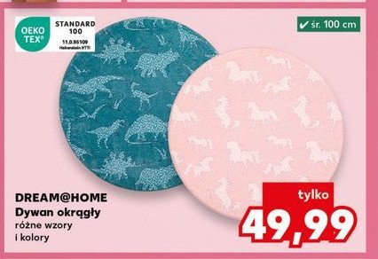 Dywan 100 cm Dream@home promocja w Kaufland