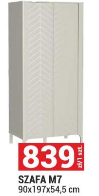 Szafa M7 90x197x54,5 cm promocja w Merkury Market