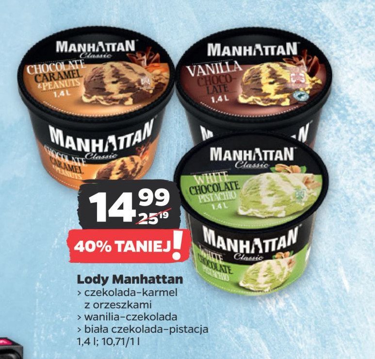 Lody biała czekolada z pistacjami Nestle manhattan Manhattan (nestle) promocja