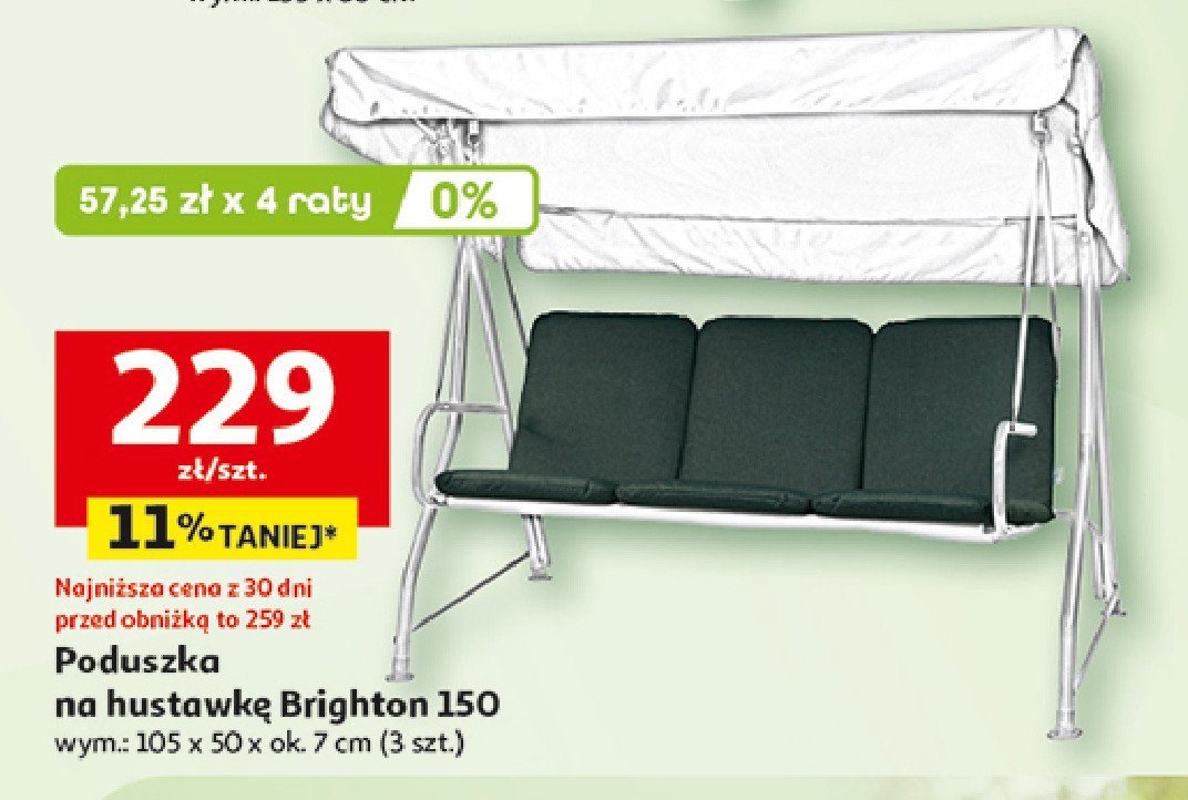 Poduszka na huśtawkę brighton promocja w Auchan