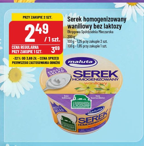 Serek wanilia Maluta promocja w POLOmarket