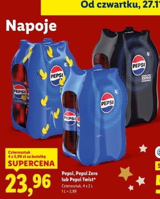 Napój gazowany 4 x 2 l promocja w Lidl
