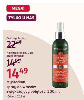 Mysterium spray do włosów zwiększający objętość, 200 ml promocja w Rossmann