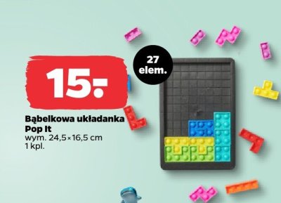 Gra bąbelkowa układanka Pop it promocja w Netto