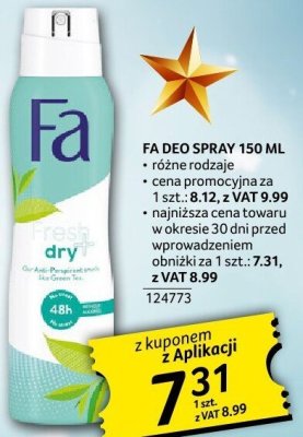 Dezodorant Fa Deo Spray 150ml promocja w Selgros