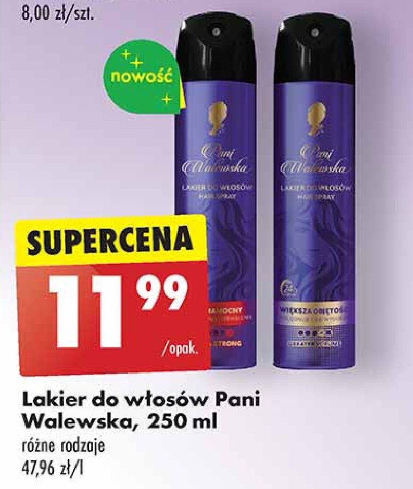 Lakier do włosów ekstra mocny Pani walewska promocja w Biedronka