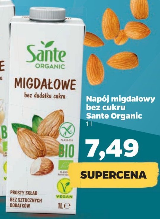 Napój migdałowy bez cukru Sante promocja