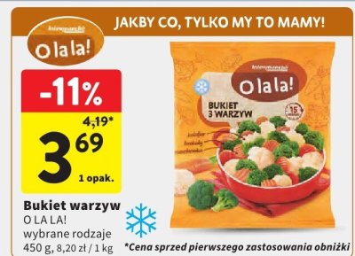 Bukiet warzyw O LA LA! wybrane rodzaje promocja w Intermarche