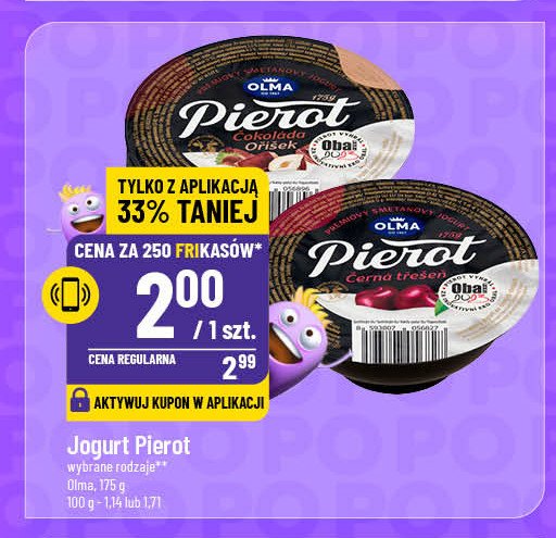 Jogurt pierot czekolada-orzech Olma pierot promocja