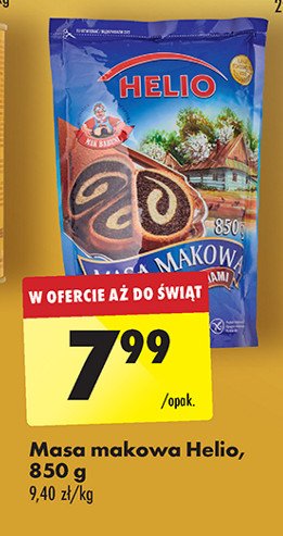 Masa makowa Helio promocja w Biedronka