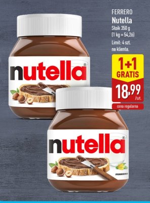 Krem czekoladowy Nutella promocja w Aldi