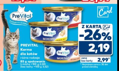 Karma dla kota z wo艂owin膮 Prevital promocja