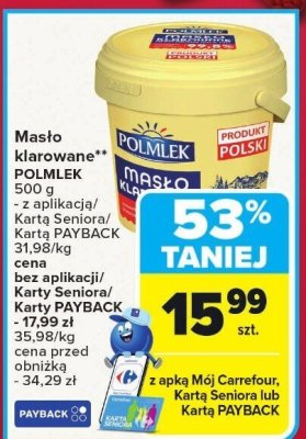 Masło klarowane POLMLEK promocja w Carrefour Market