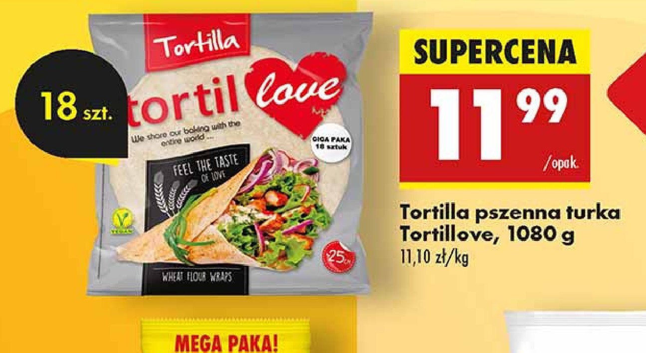 Tortilla pszenna Tortillove promocja w Biedronka