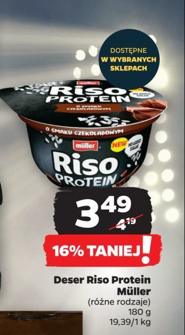 Deser czekoladowy Muller riso protein promocja